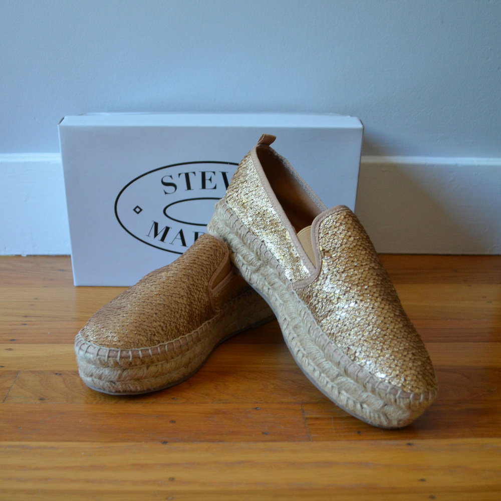 STEVE MADDEN Espadrilles Platform Slip On Shoes